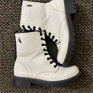 Polo by Ralph Lauren White Combat Boots